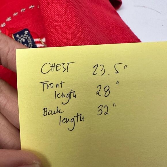 ADAM DOUGLASS Red Vintage Linen Blazer Patriotic My‎ Country Flag Embroidery XL - Picture 9 of 9